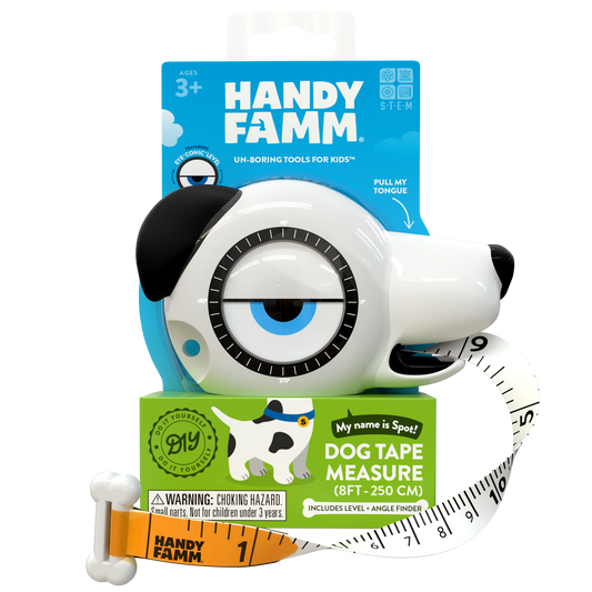 Handy Famm - 4-in-1 STEM Tape Measure / Construction Tool - Dog - "Spot"