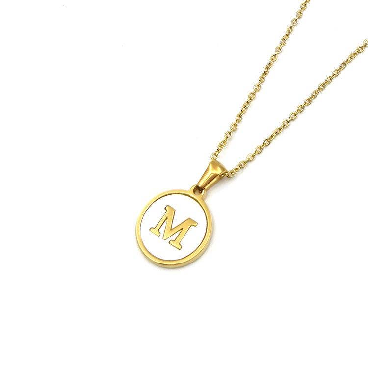 Mio Queena - Round 18K Gold-plated Stainless Steel 26 Letters Necklace