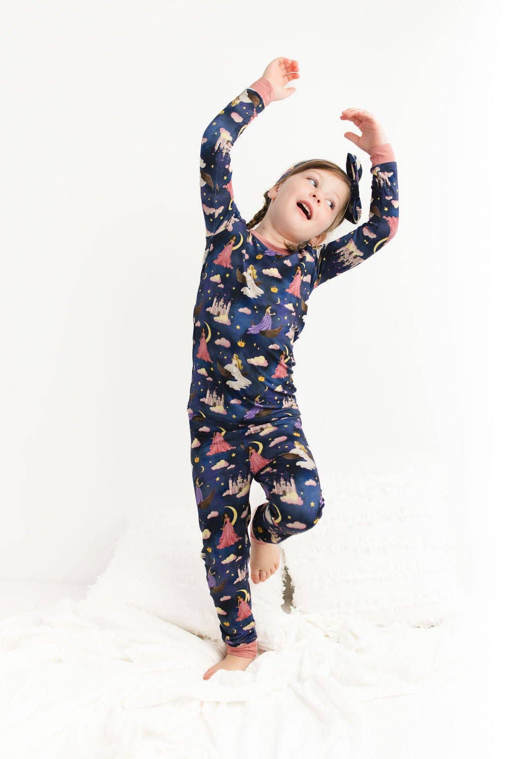 Jammie Session formerly Big Dreams Little Jammies - Enchanted Empire Long Sleeve Kids Bamboo Pajamas sets, Baby toddler Unisex kids sleepwear, Gender natural Clothing, Kids outfit, Matching Family Pajamas,