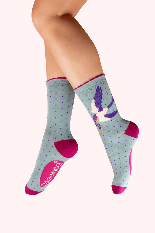 Powder Design inc - US - Women's Ankle Socks - Swooping Swallow
