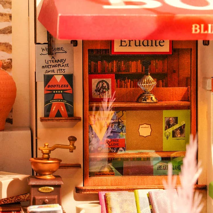 Hands Craft - DIY Miniature House Kit: Corner Bookstore