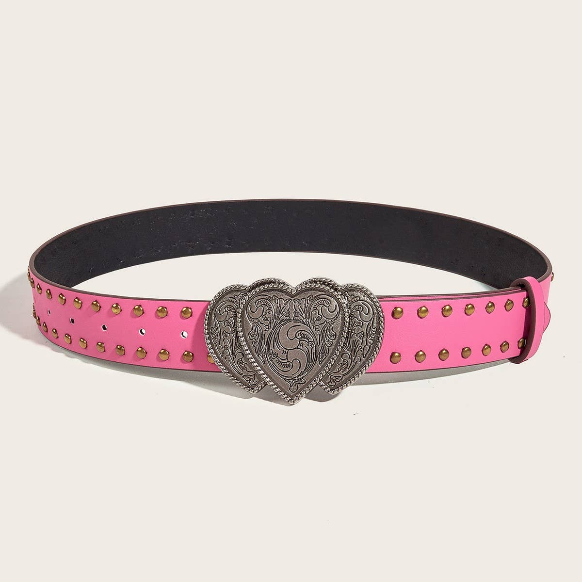 NINEXIS - CWABE0561_PUNK HEART TOOL BELT WITH RIVETS