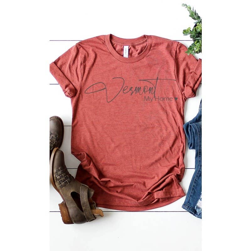 Kissed Apparel - Vermont my home graphic tee