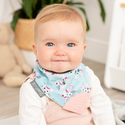 Cheeky Chompers - Neckerchew Teething Dribble Bib - Botanical Bloom