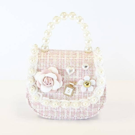 doe a dear - B1281 Floral & Perfume Tweed Purse