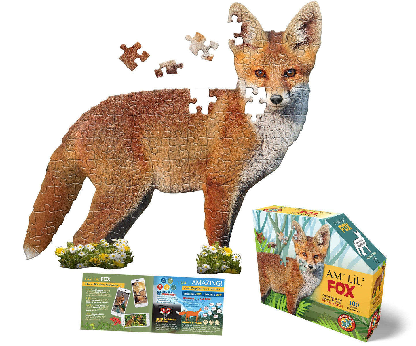 Madd Capp Games & Puzzles - I AM Lil FOX 100 piece jigsaw puzzle - gift