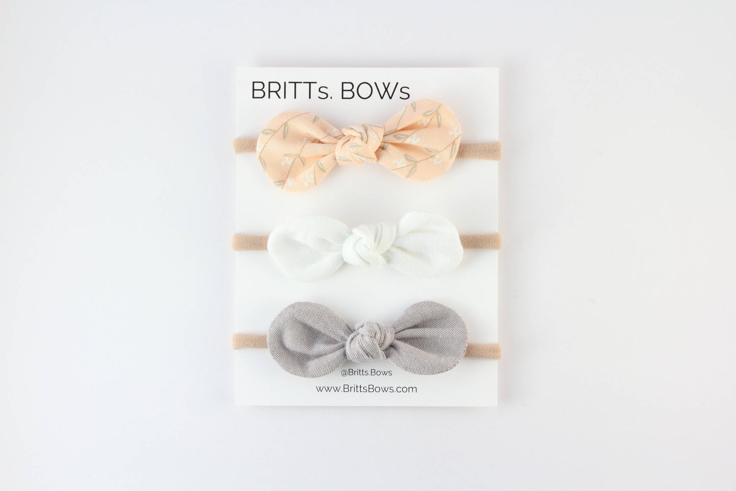 BRITTs. BOWs - Pink, Purple, Chambray Set of 3