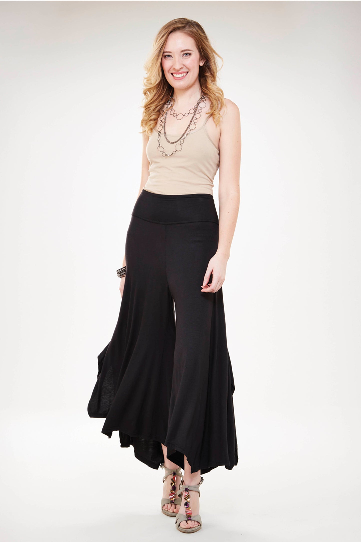 Windhorse Trading Inc - Wide-leg silhouette and Side-Slit.  NP61