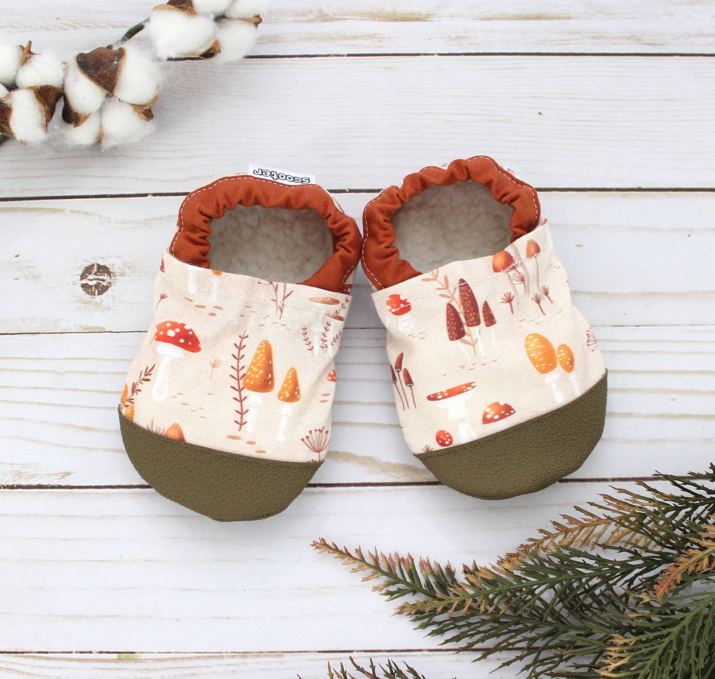 Scooter Booties - Sienna Shrooms Baby Shoes