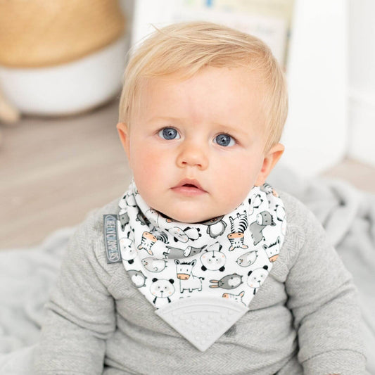 Cheeky Chompers - Neckerchew Teething Dribble Bib - Panda Pals