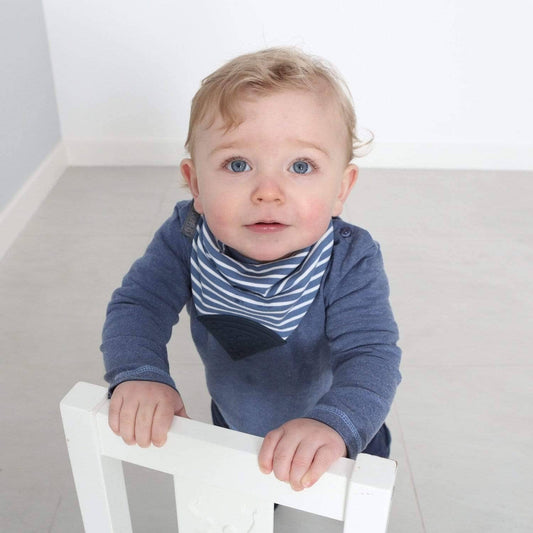 Cheeky Chompers - Neckerchew Teething Dribble Bib - Preppy Stripes