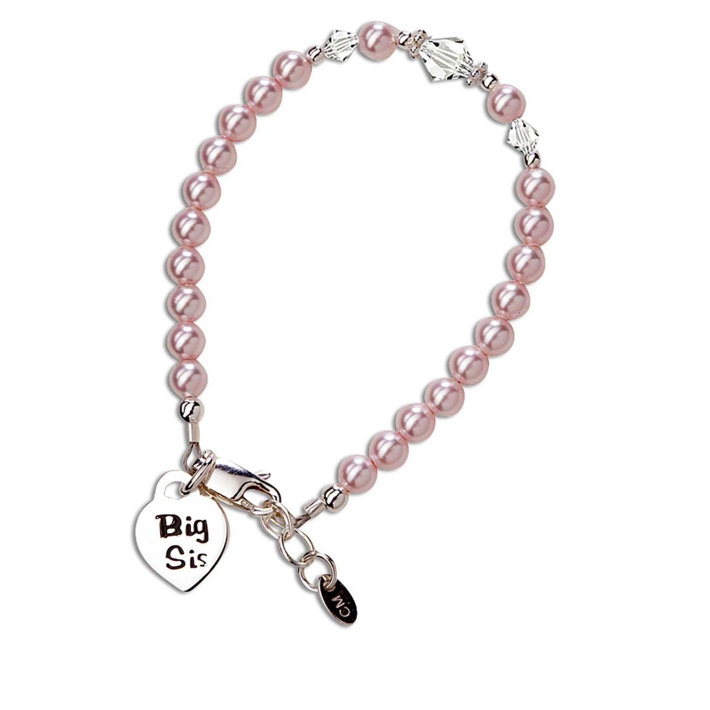 Cherished Moments - Big Sis (Pink) Sterling Silver Big Sis Child's Bracelet