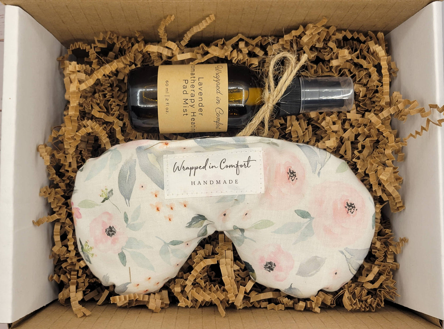 Wrapped In Comfort - Gift Package - Organic Cotton Eye Pillow and Mist