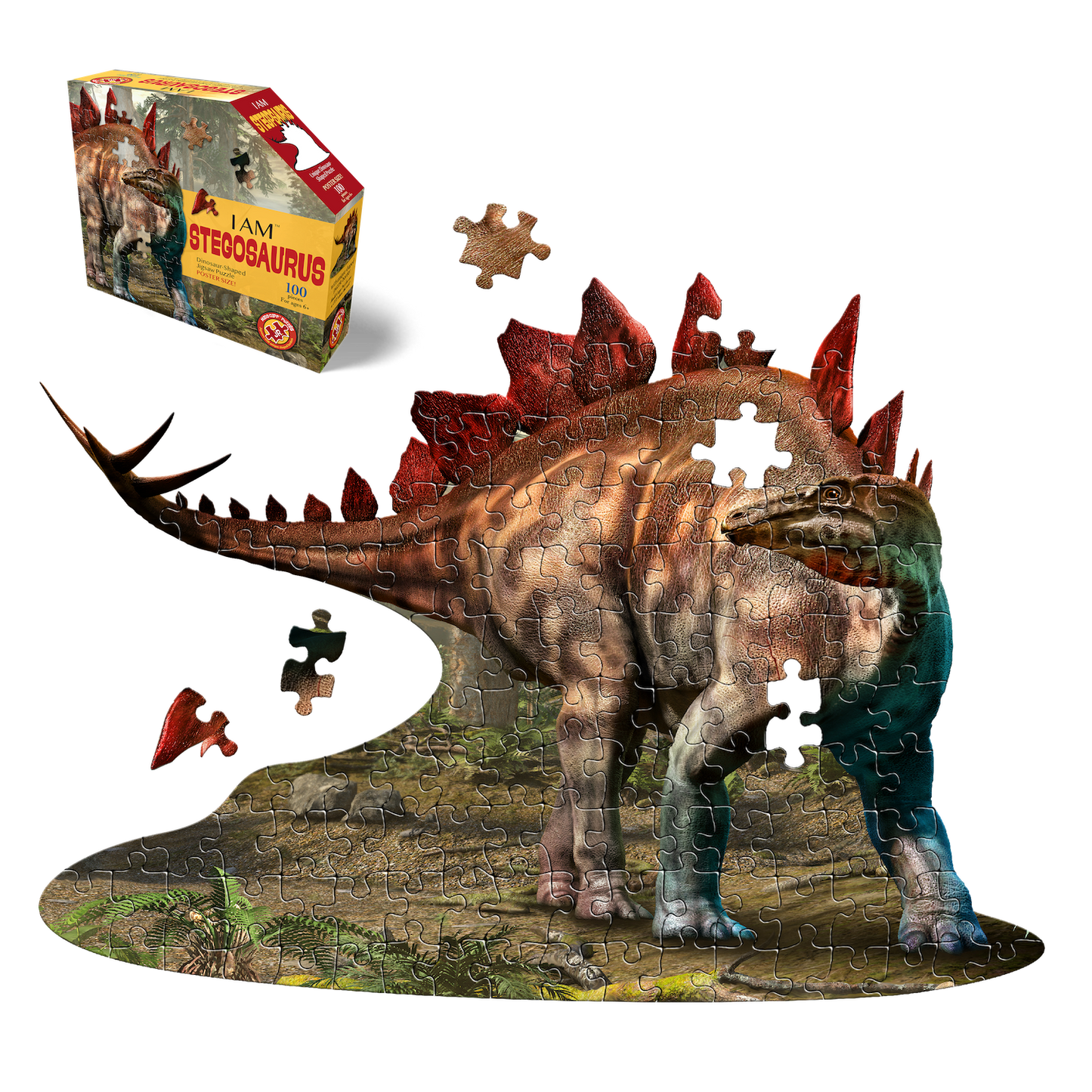 Madd Capp Games & Puzzles - I AM STEGOSAURUS 100 piece jigsaw puzzle - gift