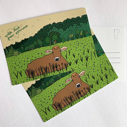 Made by Nilina - Vermont Cow Postcard - New England Farm Animal Souvenir