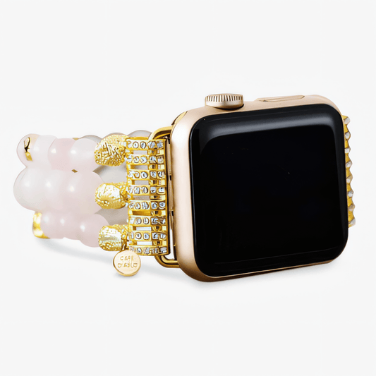 Rose Quartz Stretch Apple Watch Strap: Small