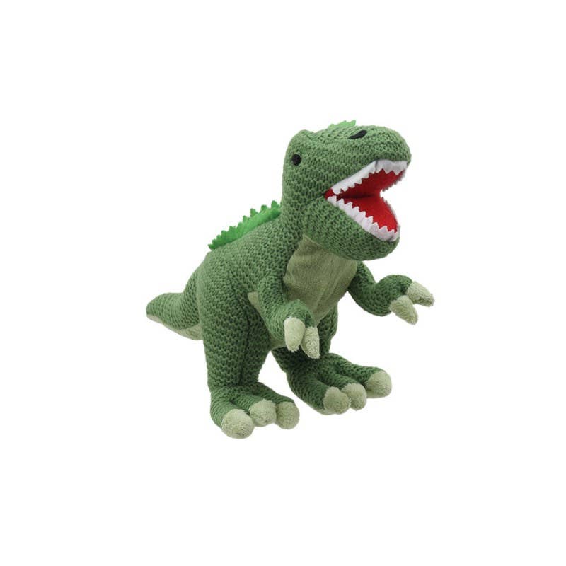 The Puppet Company (US) - Wilberry Knitted: T-Rex (Green - Small)