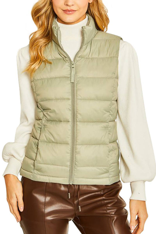 Vanilla Monkey - High Neck Padded Puffer Vest