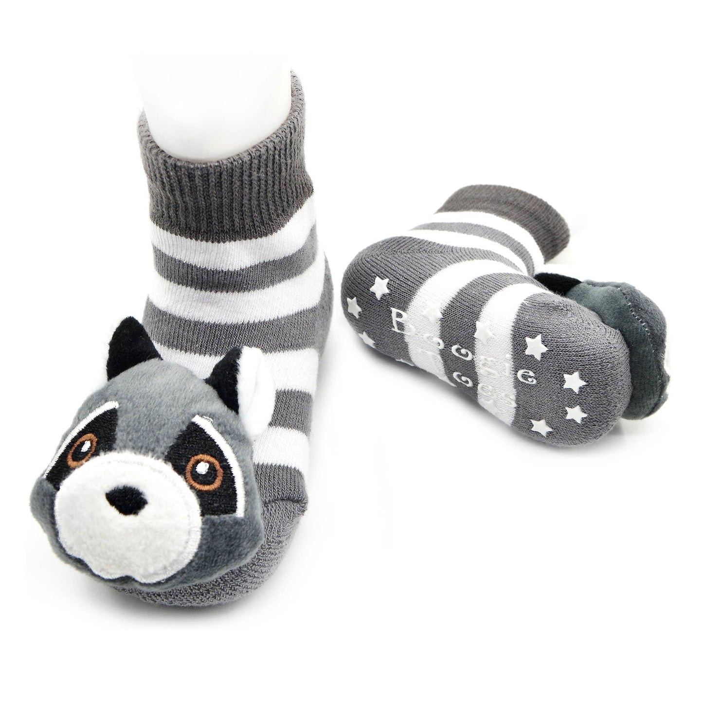Clever Raccoon Boogie Toes Rattle Socks