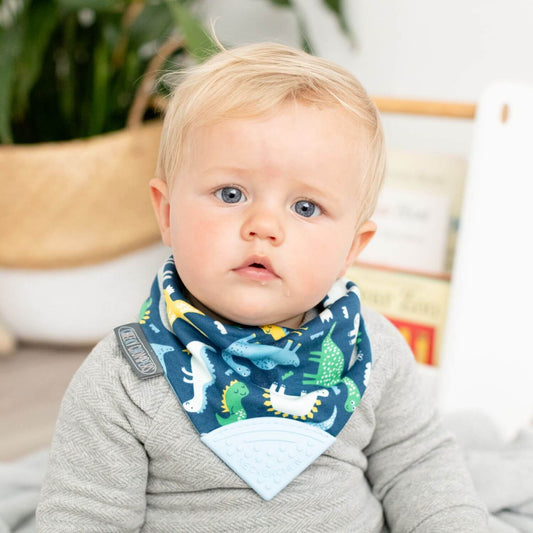 Cheeky Chompers - Neckerchew Teething Dribble Bib - Baby Dino